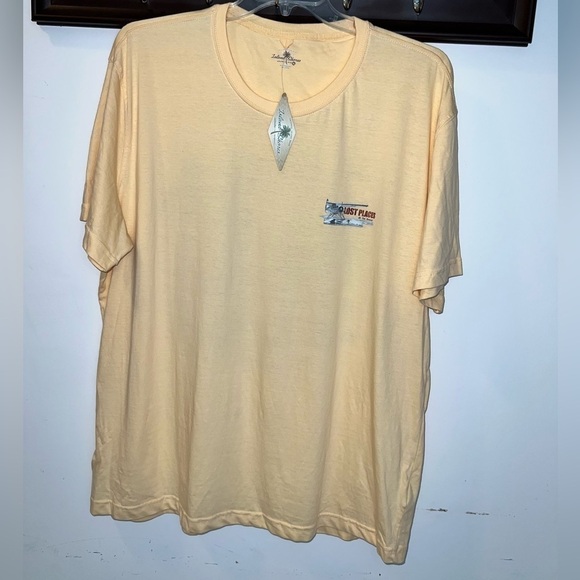 NWT Island Shores Men’s Yellow Short Sleeve T-Shirt Size XXL - Picture 1 of 5